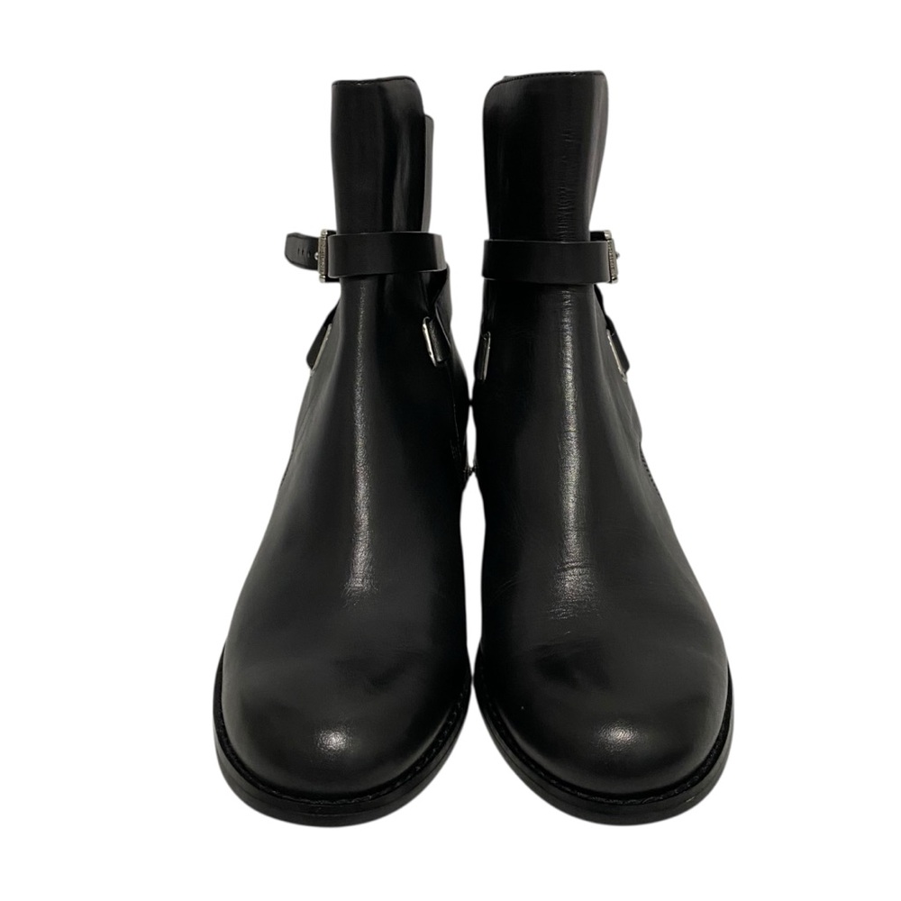 Michael Kors Solid Black Leather Ankle Boots - image 1